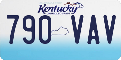 KY license plate 790VAV