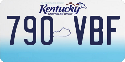 KY license plate 790VBF
