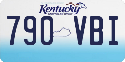 KY license plate 790VBI