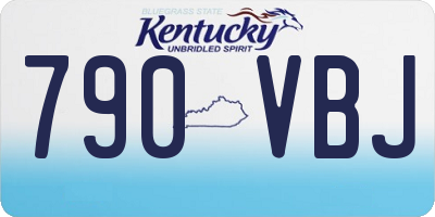 KY license plate 790VBJ
