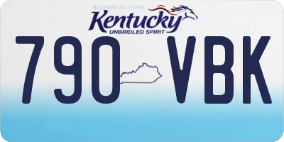 KY license plate 790VBK