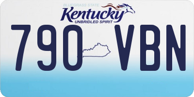 KY license plate 790VBN