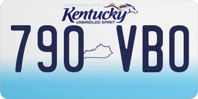 KY license plate 790VBO