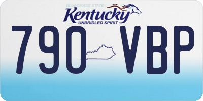 KY license plate 790VBP