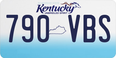 KY license plate 790VBS