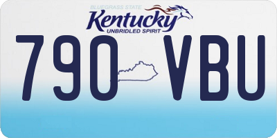KY license plate 790VBU
