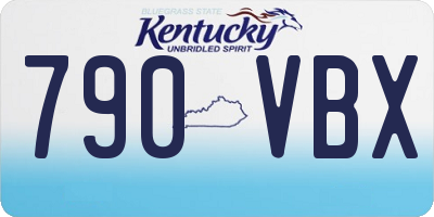 KY license plate 790VBX