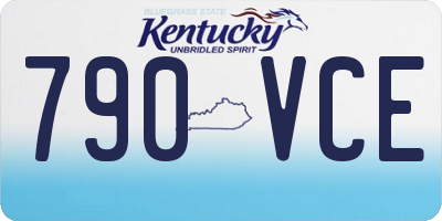 KY license plate 790VCE