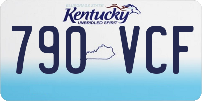 KY license plate 790VCF