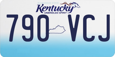 KY license plate 790VCJ