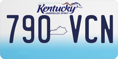 KY license plate 790VCN