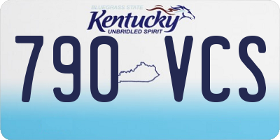 KY license plate 790VCS