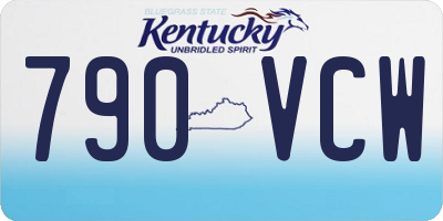 KY license plate 790VCW