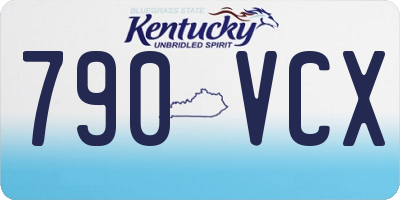 KY license plate 790VCX