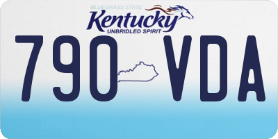 KY license plate 790VDA