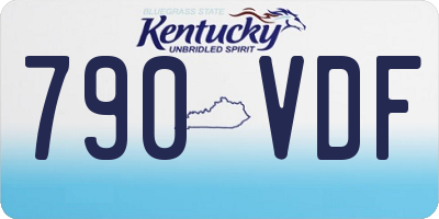 KY license plate 790VDF