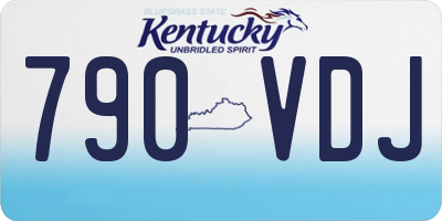 KY license plate 790VDJ