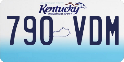 KY license plate 790VDM