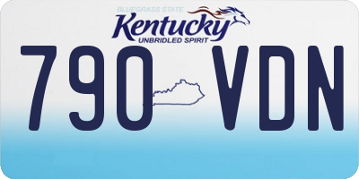 KY license plate 790VDN