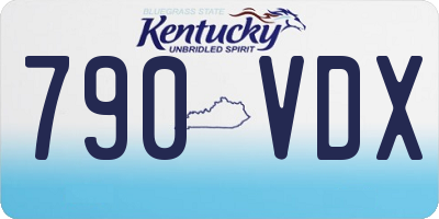 KY license plate 790VDX