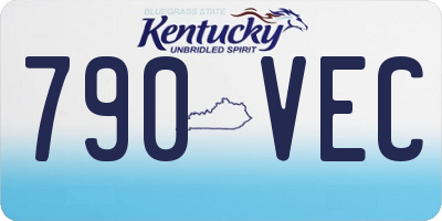 KY license plate 790VEC