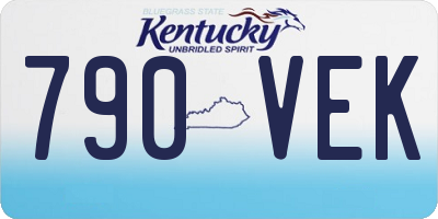 KY license plate 790VEK