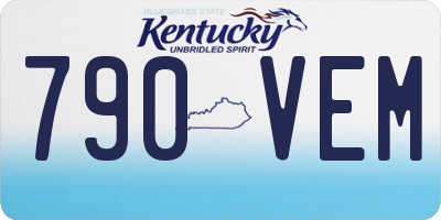 KY license plate 790VEM