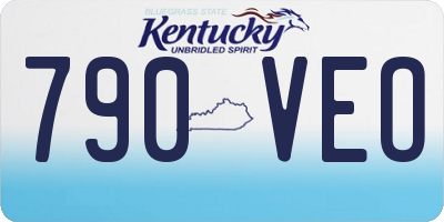 KY license plate 790VEO