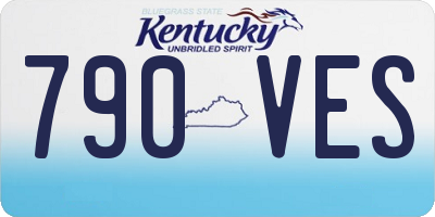 KY license plate 790VES