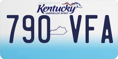 KY license plate 790VFA
