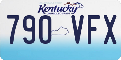 KY license plate 790VFX