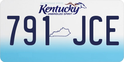 KY license plate 791JCE