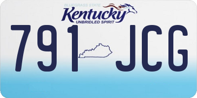 KY license plate 791JCG