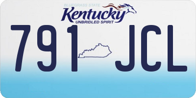 KY license plate 791JCL