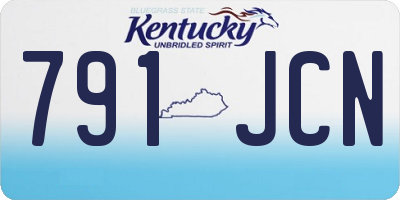 KY license plate 791JCN