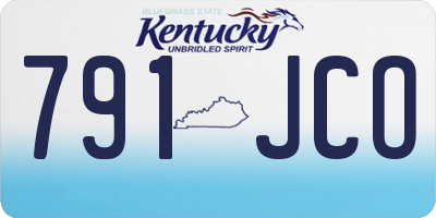 KY license plate 791JCO