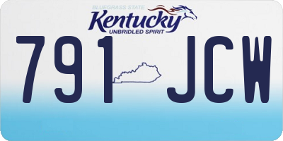 KY license plate 791JCW