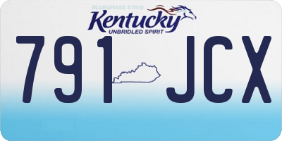 KY license plate 791JCX