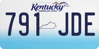 KY license plate 791JDE