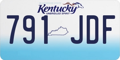 KY license plate 791JDF
