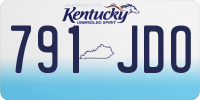 KY license plate 791JDO