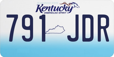 KY license plate 791JDR