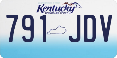 KY license plate 791JDV
