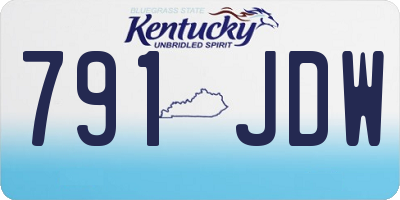 KY license plate 791JDW