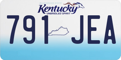 KY license plate 791JEA