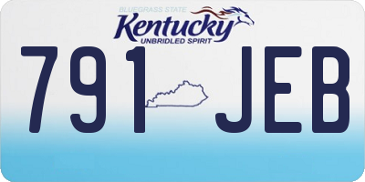 KY license plate 791JEB