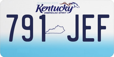 KY license plate 791JEF