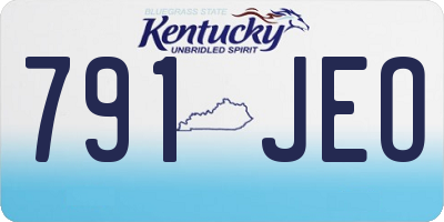 KY license plate 791JEO