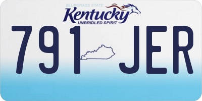 KY license plate 791JER