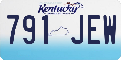 KY license plate 791JEW